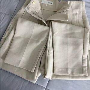 Zara Beige High-Waist Trousers